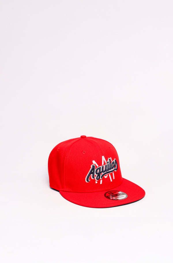 Gorra New Era 9/50 Águilas de Mexicali Doble Logo Aguilas AM Rojo 2025-2026