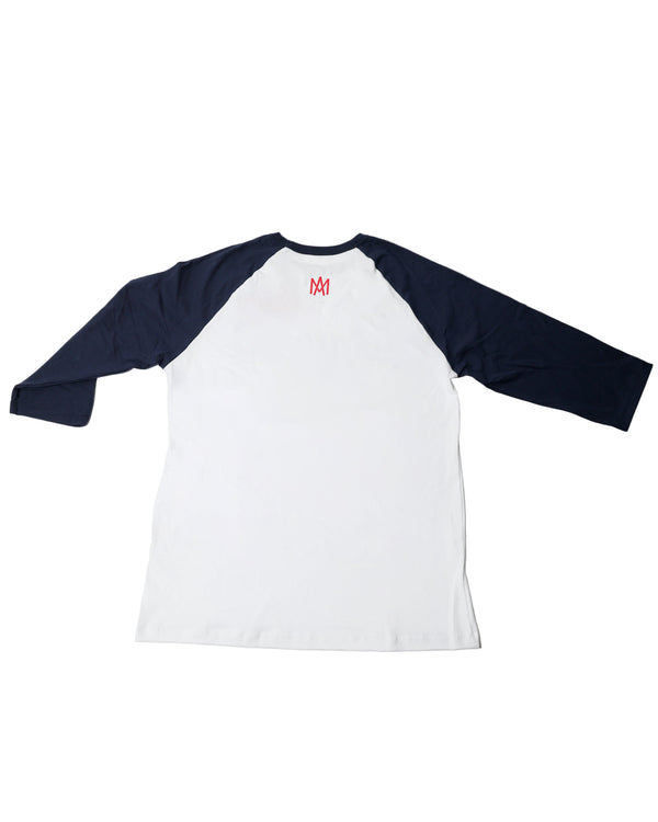 Playera Bicolor Marino Manga 3/4 Aguilas 25-26