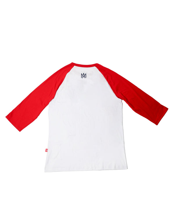 Playera Bicolor Rojo Manga 3/4 Mexicali 25-26