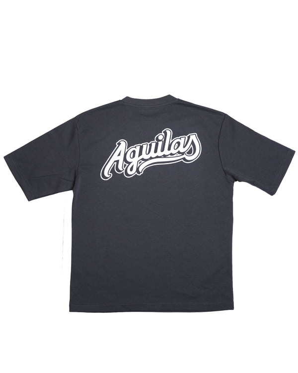 Playera Oversize Gris Águilas Back 2026