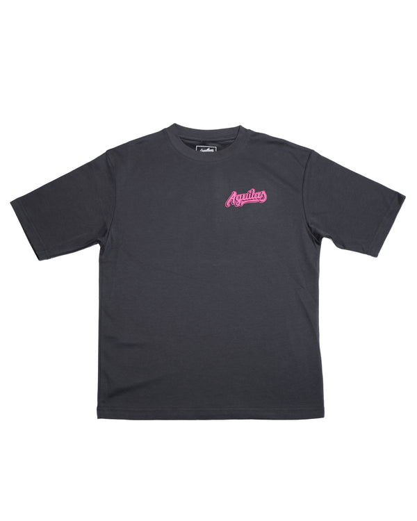 Playera Oversize Gris/Rosa Mexicali Back 2026