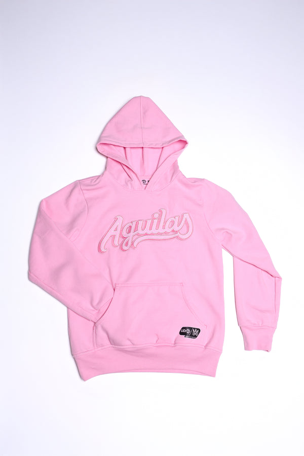 Hoodie Infantil Rosa Aguilas Bordado