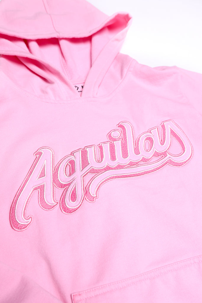 Hoodie Infantil Rosa Aguilas Bordado
