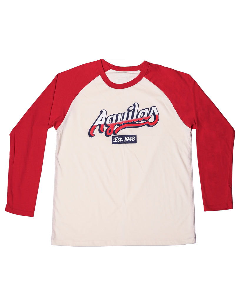 Playera Bicolor Rojo Manga Larga Águilas 2026