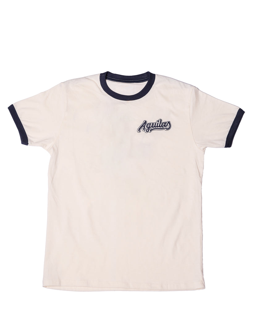Playera Beige/Marino Águilucho 2026