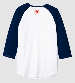 Playera Bicolor Marino Manga 3/4 Aguilas 25-26